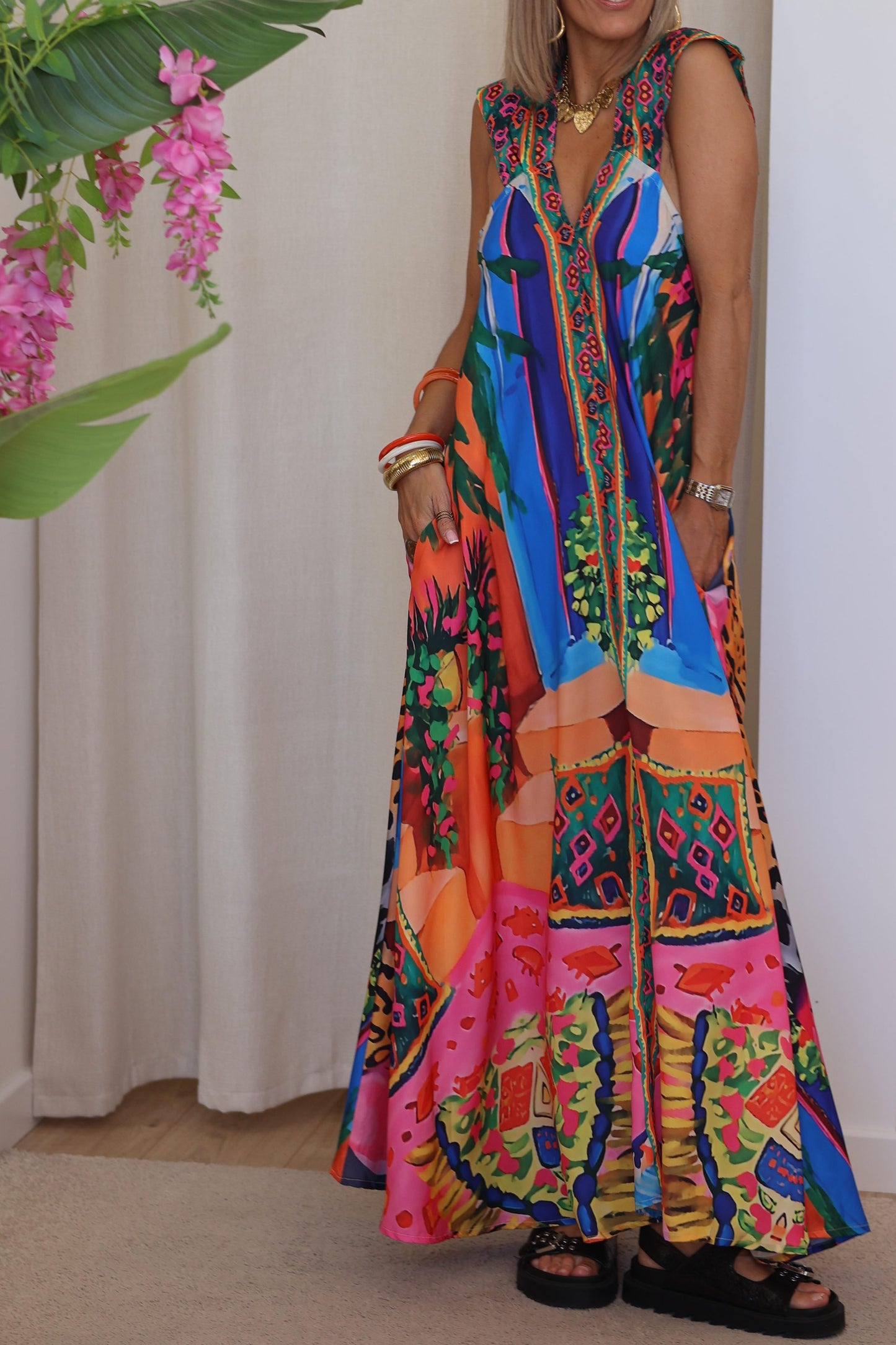Robe TROPICALE imprimée