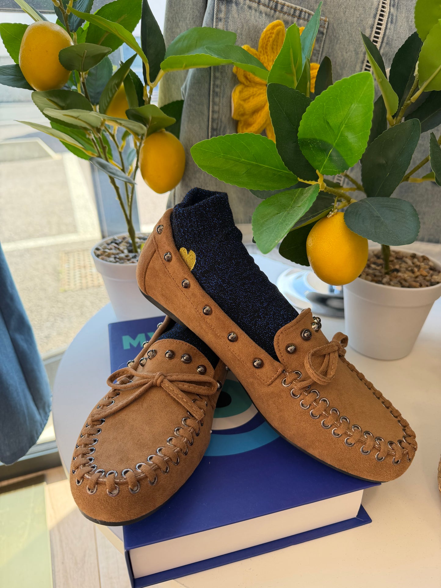 Mocassin camel Daim camel