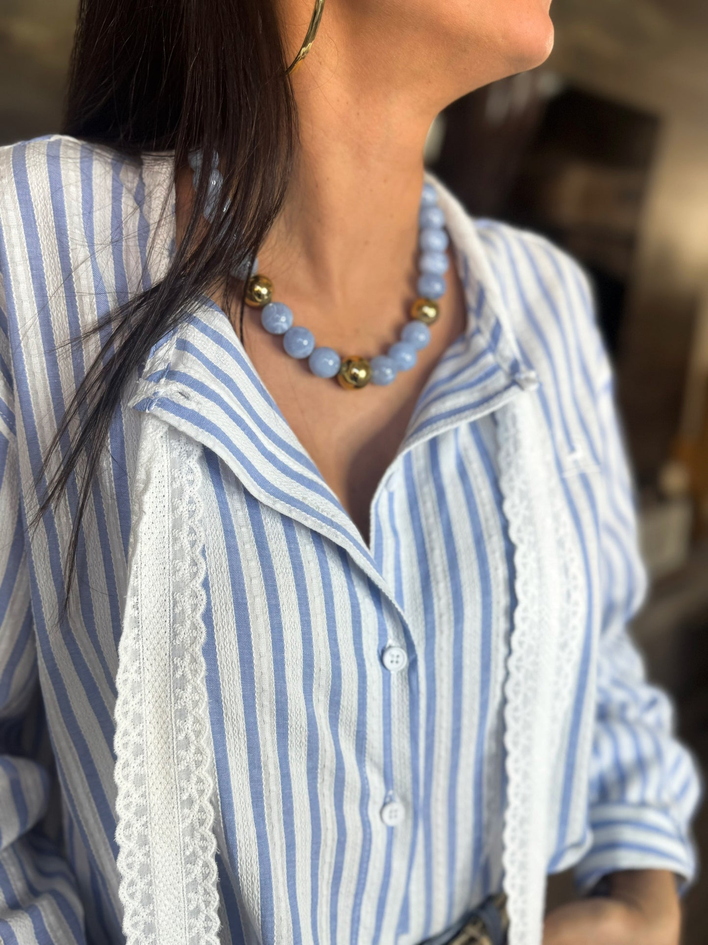 Blouse Romane bleu
