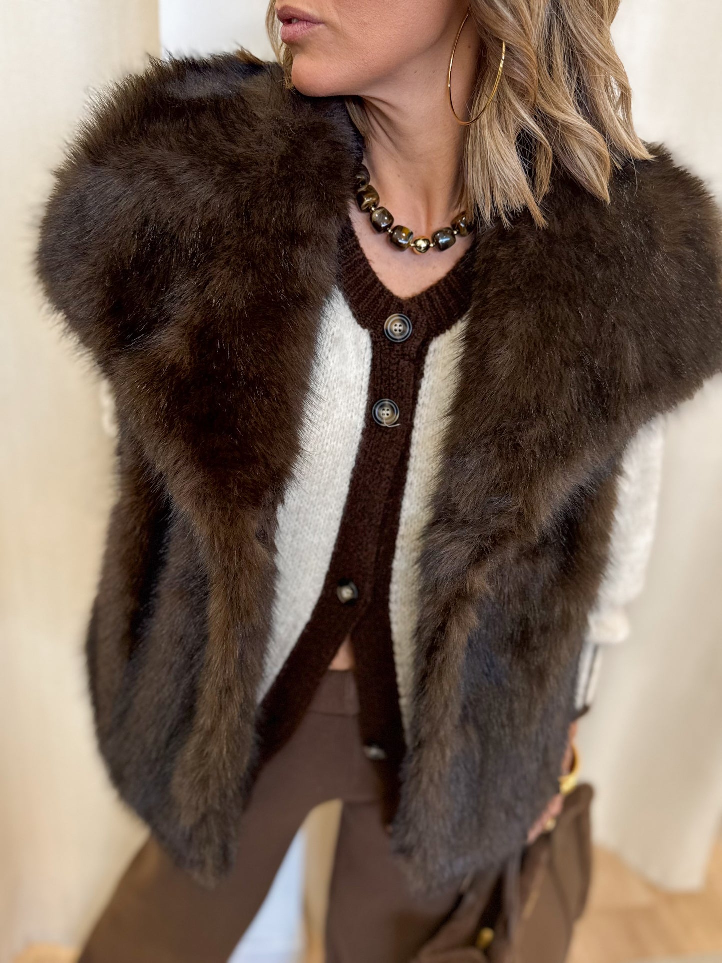 Gilet effet fourrure Lana