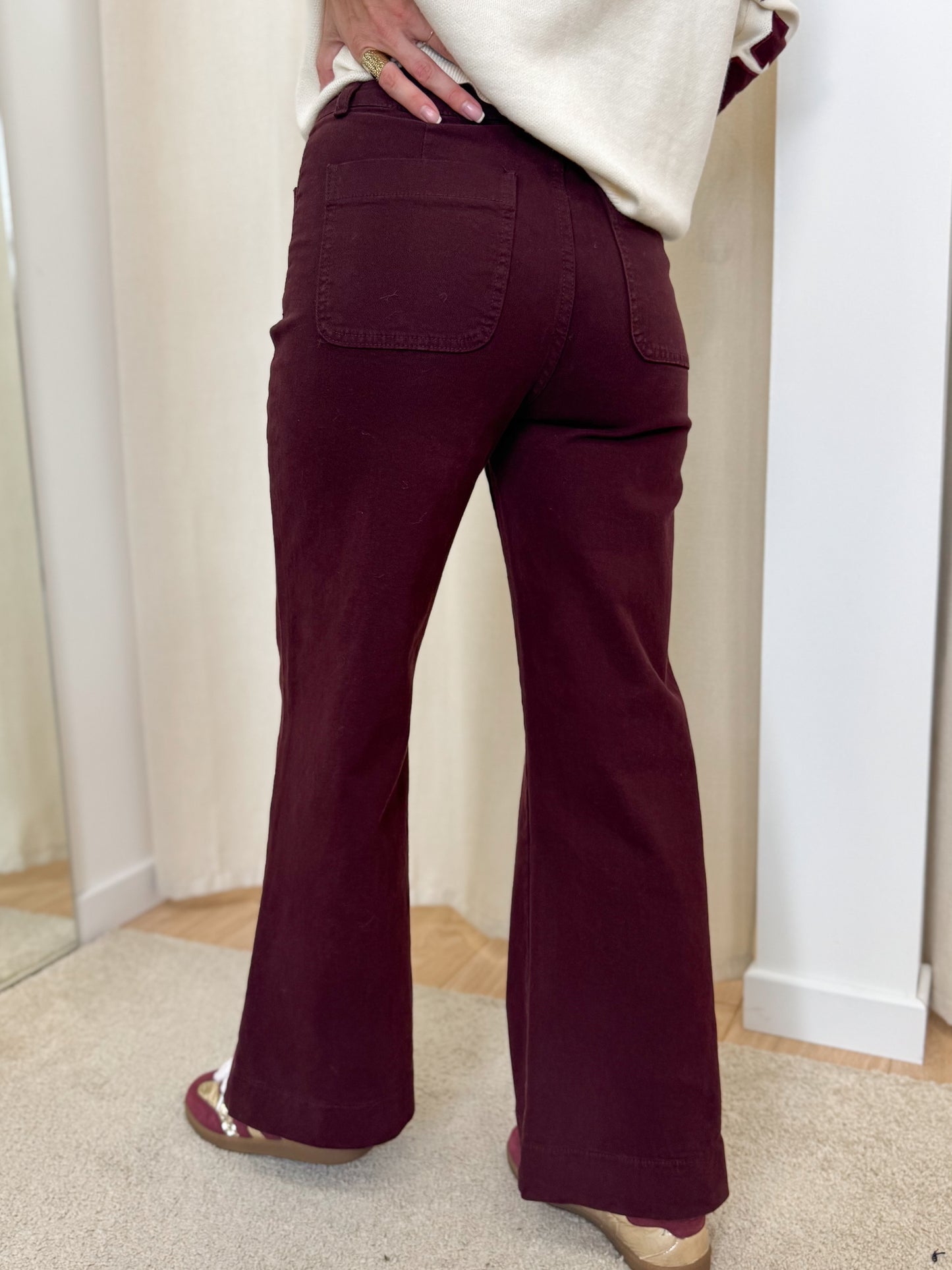 Jean Annette Flare bordeaux