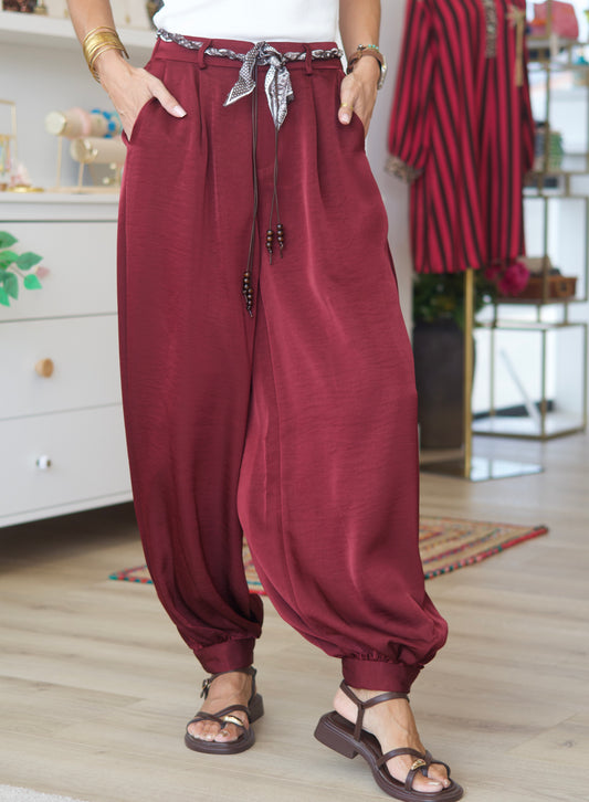 Pantalon COSMO bordeaux
