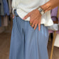 Pantalon Gwenn bleu denim fluide