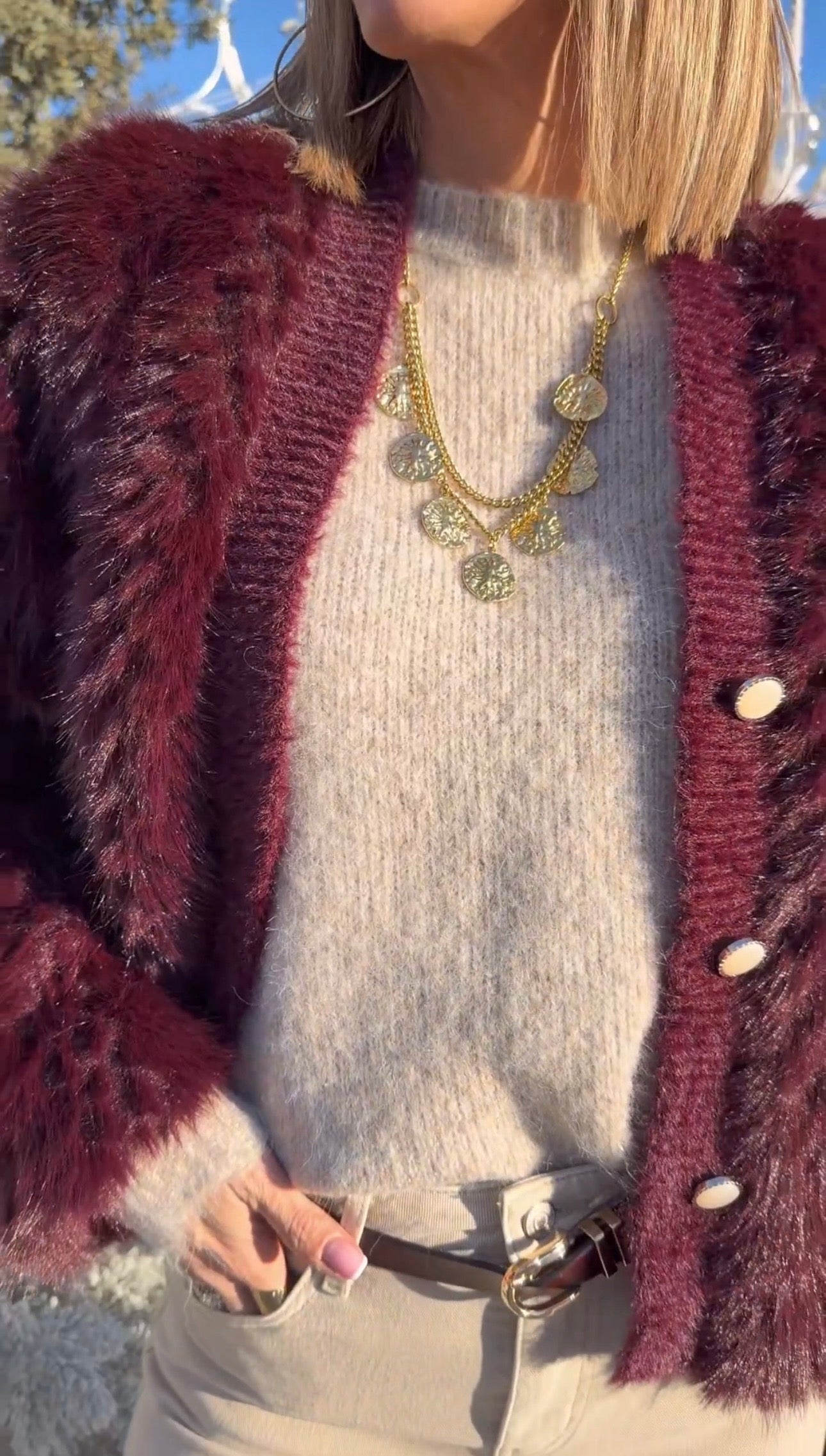 Veste Élio bordeaux