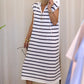 Robe Marinière à capuche fluide