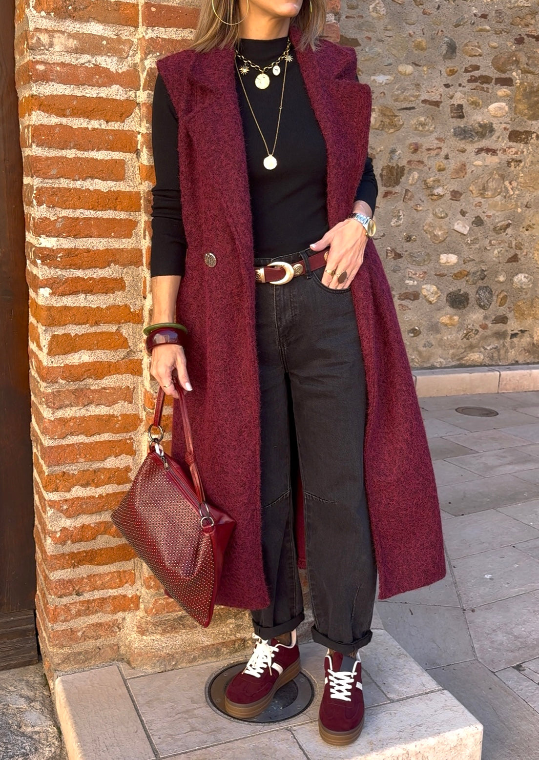 Gilet Aurelien bordeaux