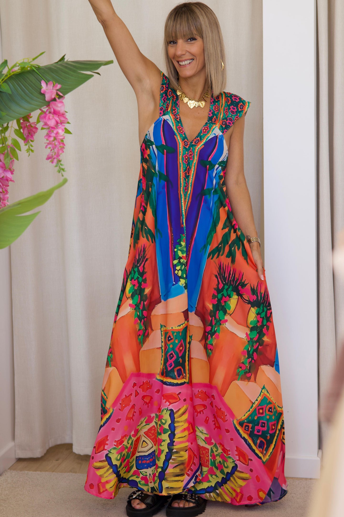 Robe TROPICALE imprimée