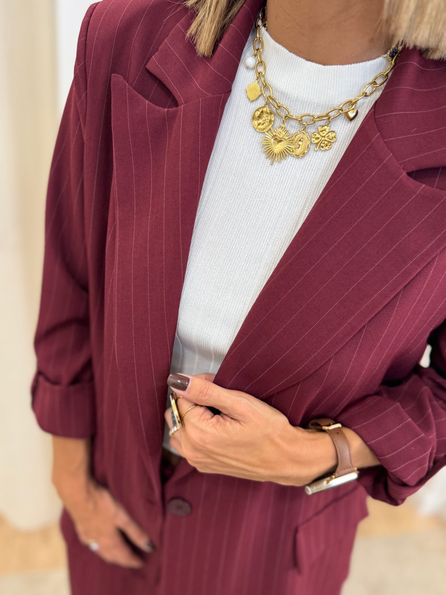 Blazer Mila bordeaux