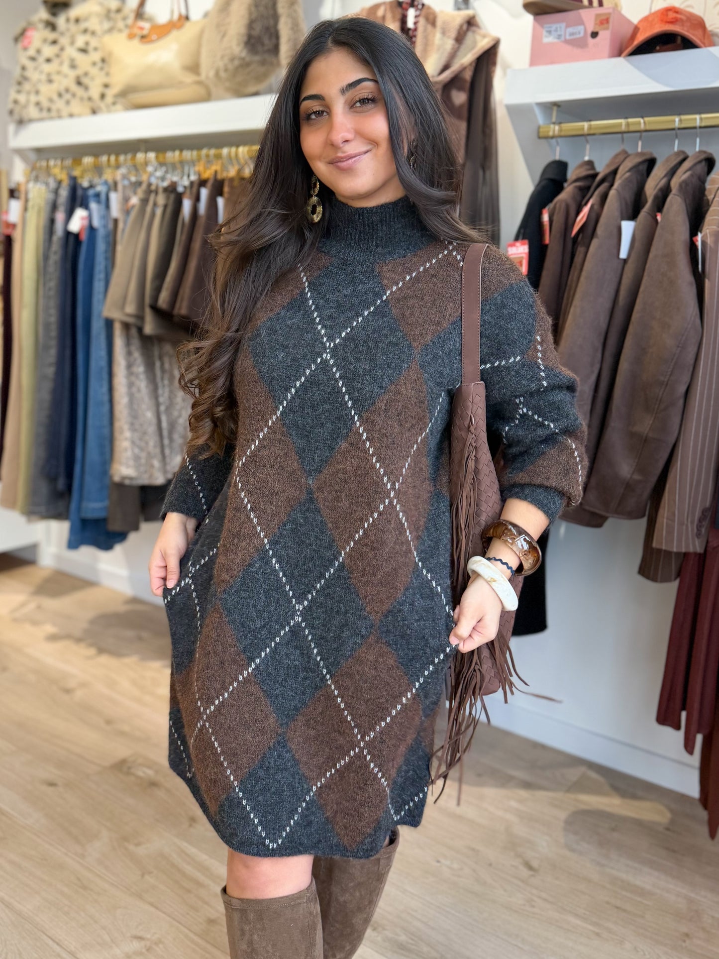 Robe pull Armelle Maille jacquard