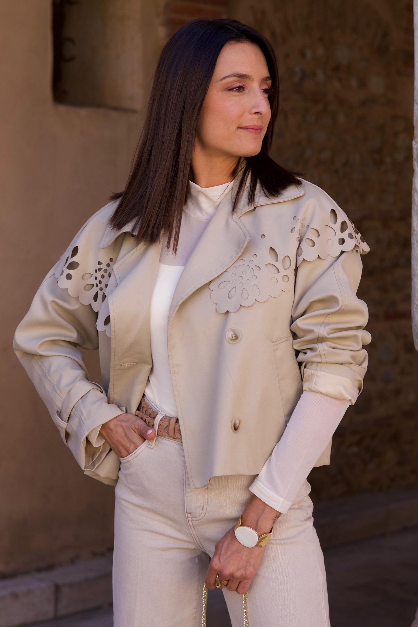Trench FLORA beige
