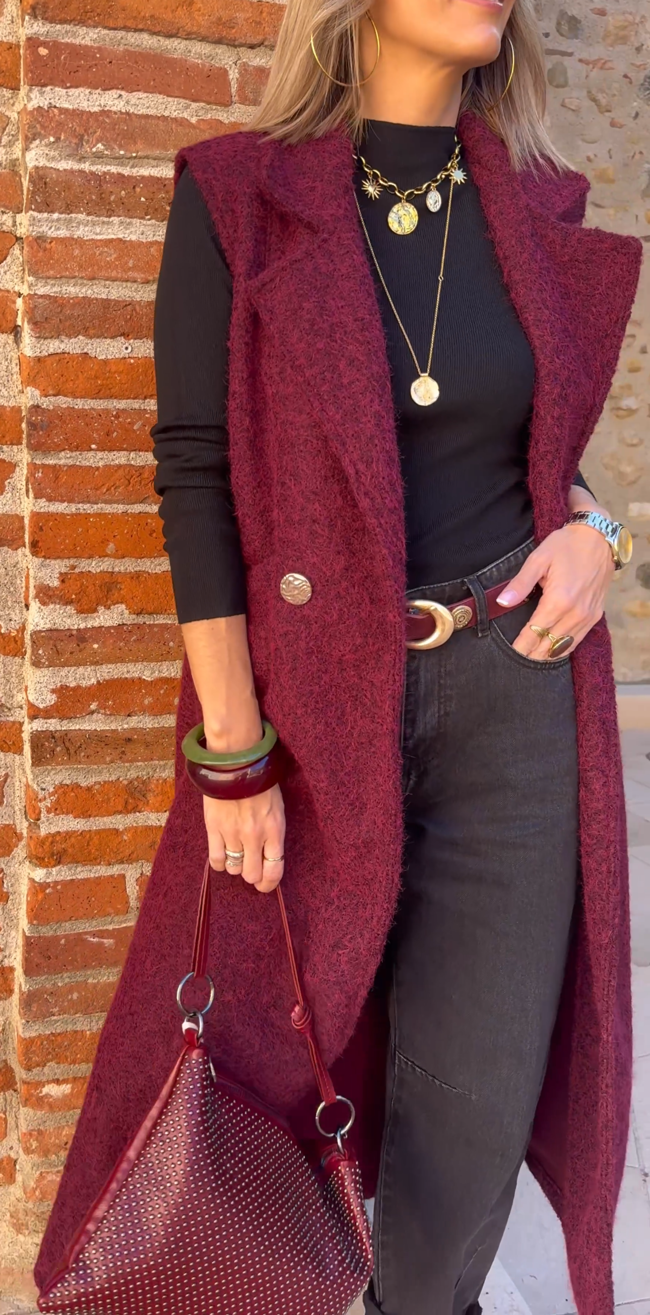 Gilet Aurelien bordeaux
