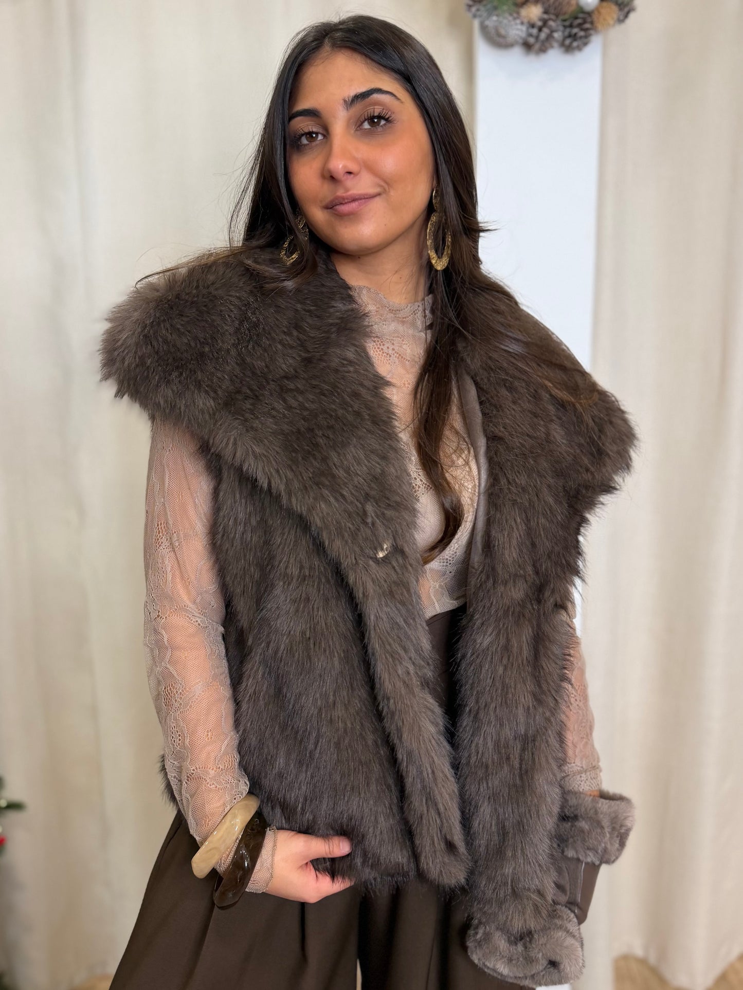 Gilet effet fourrure Lana