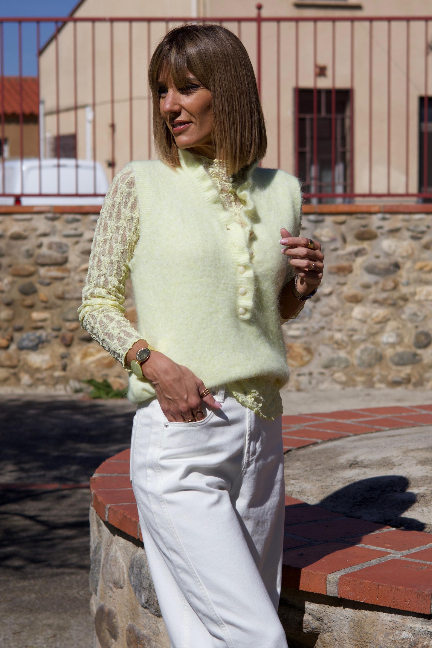 Gilet ELODY sans manches jaune