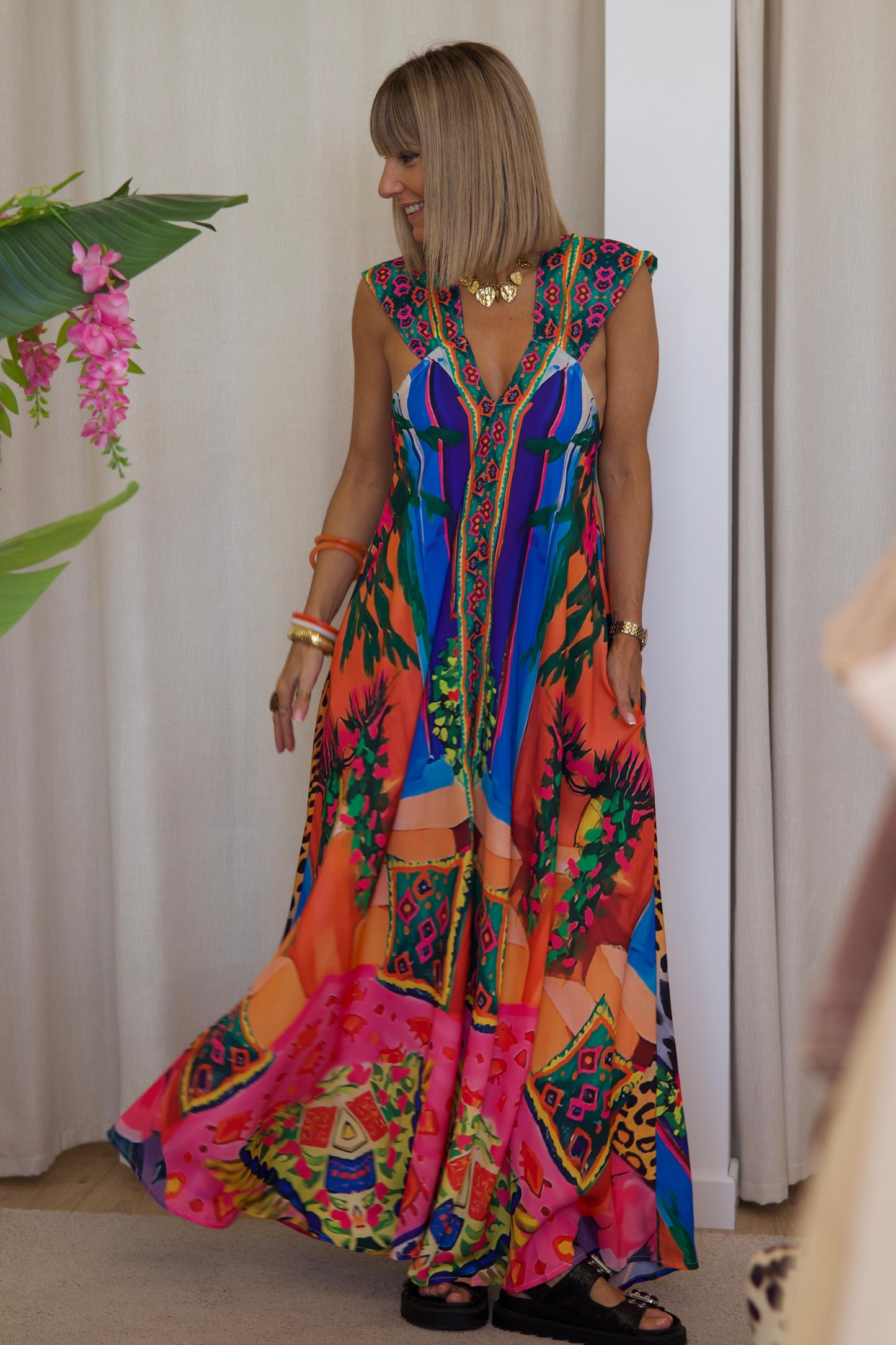 Robe TROPICALE imprimée