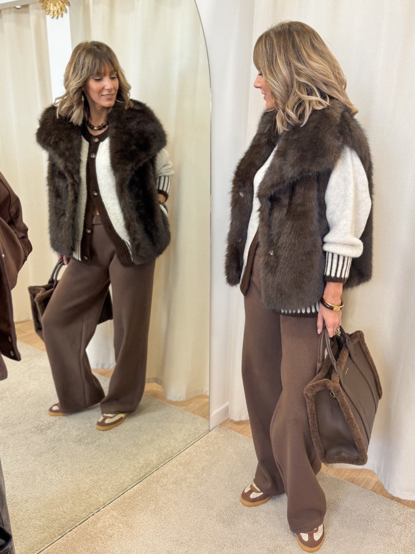 Gilet effet fourrure Lana