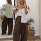 Blouse TOSCANA broderie chocolat