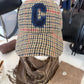 Casquette C effet tweed