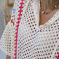Top ABY crochet écru coloré