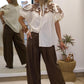 Blouse TOSCANA broderie chocolat