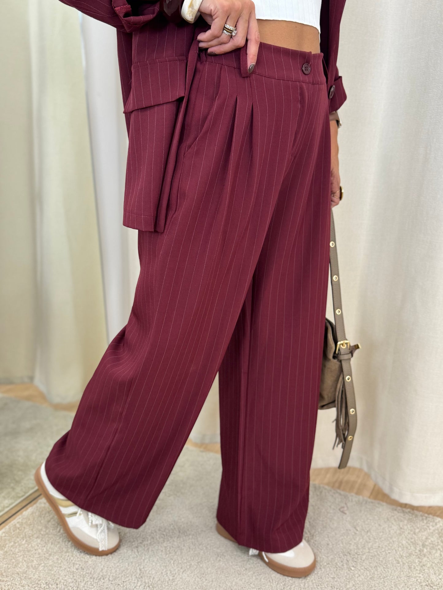 Pantalon Mila grenat