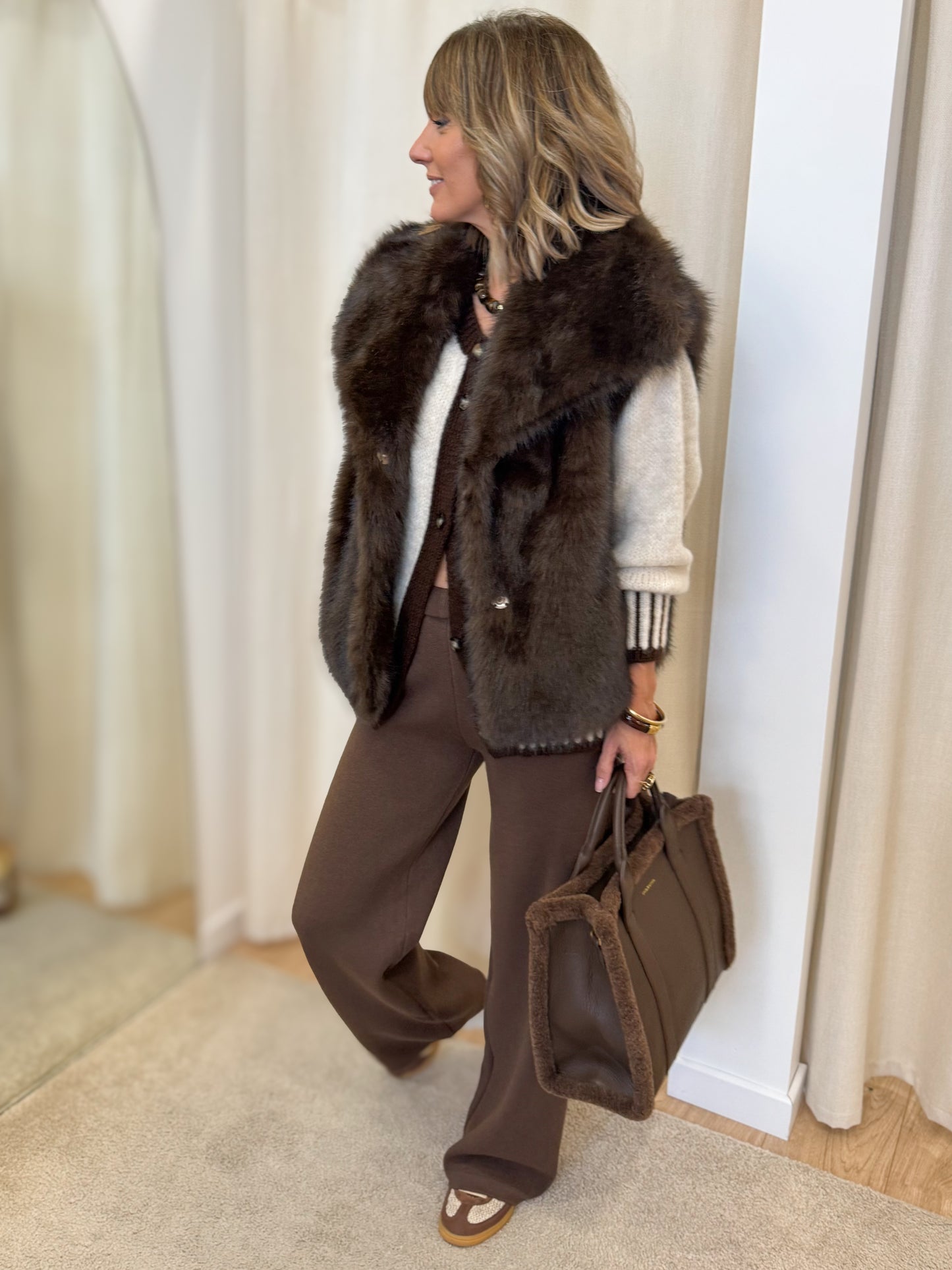 Gilet effet fourrure Lana