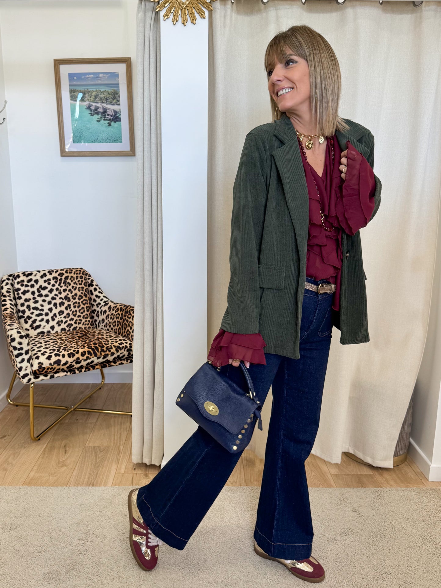 Jean Annette Flare bleu brut