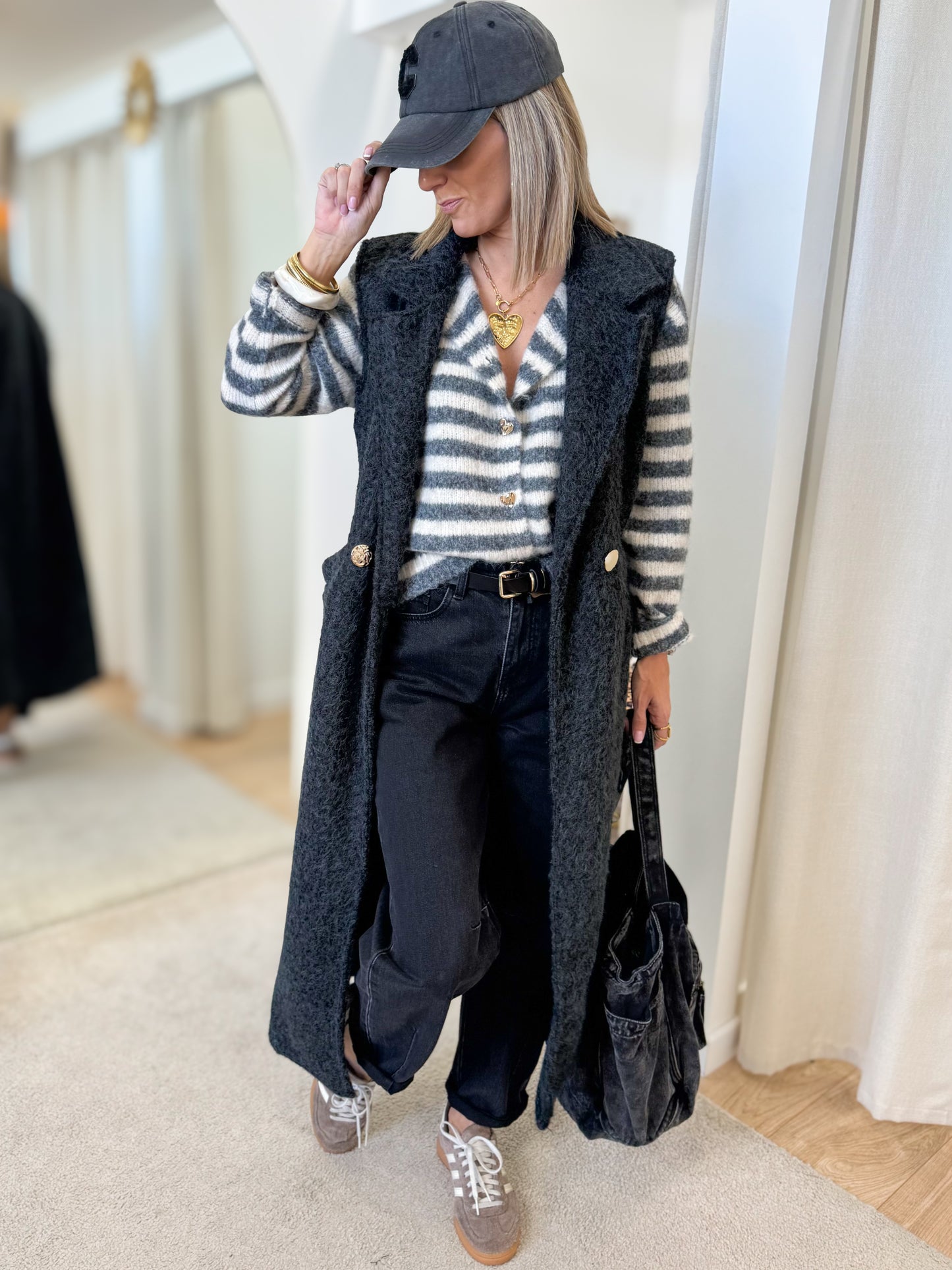 Gilet Aurelien Gris foncé