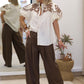 Blouse TOSCANA broderie chocolat