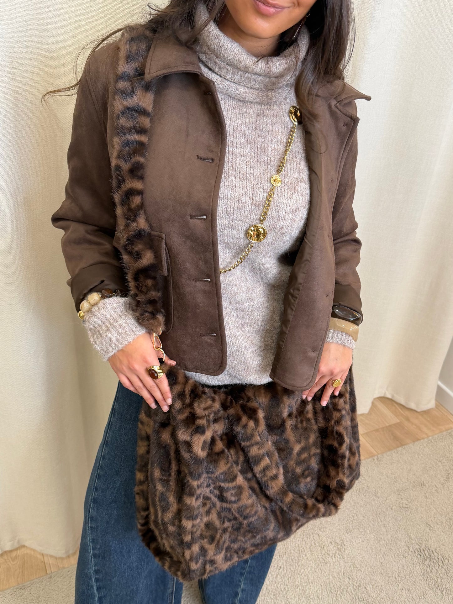 Cabas Maxence léopard