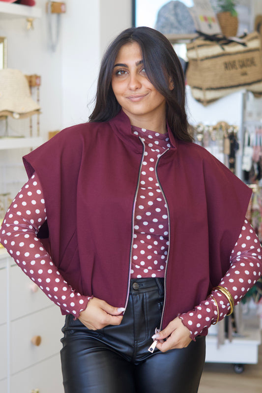Veste sans manches MIKE bordeaux