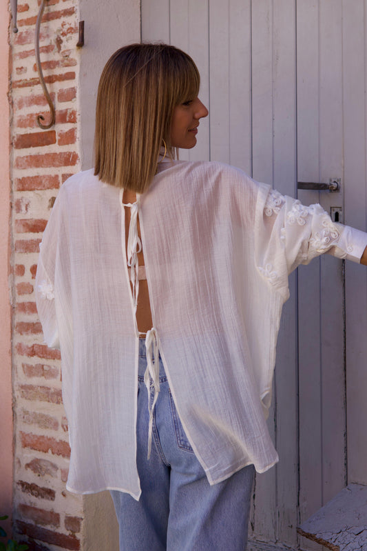 Chemise FLEURS écru