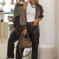 Pantalon LOUANE simili cuir choco