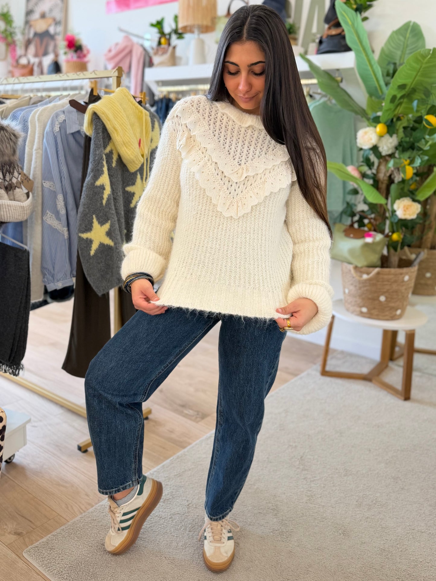 Pull Lioré romantique