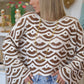 Top ALIXIA maille crochet chocolat