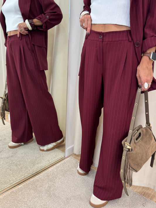 Pantalon Mila grenat