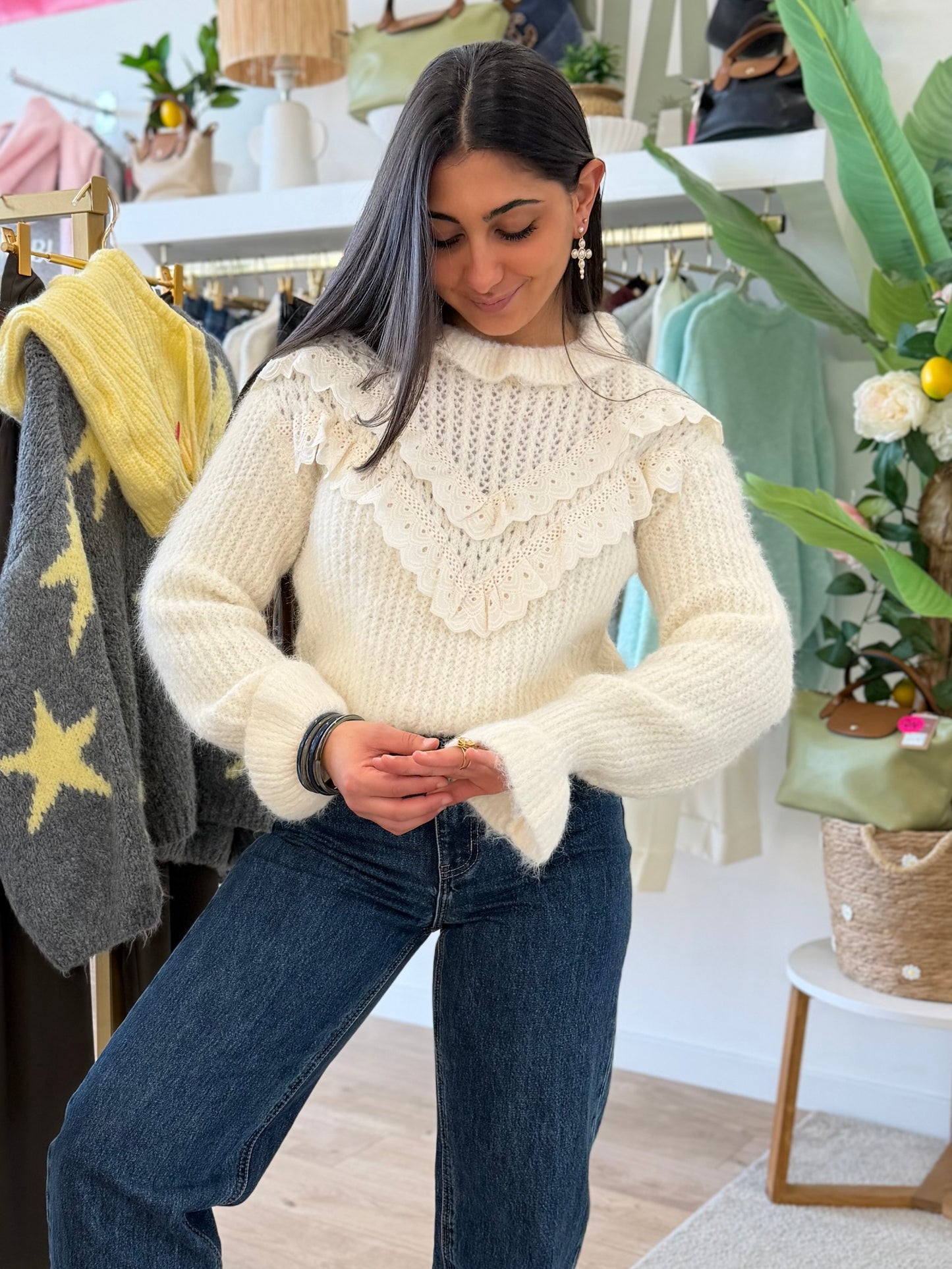 Pull Lioré romantique