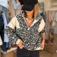 Pull Léopard zippe léopard écru
