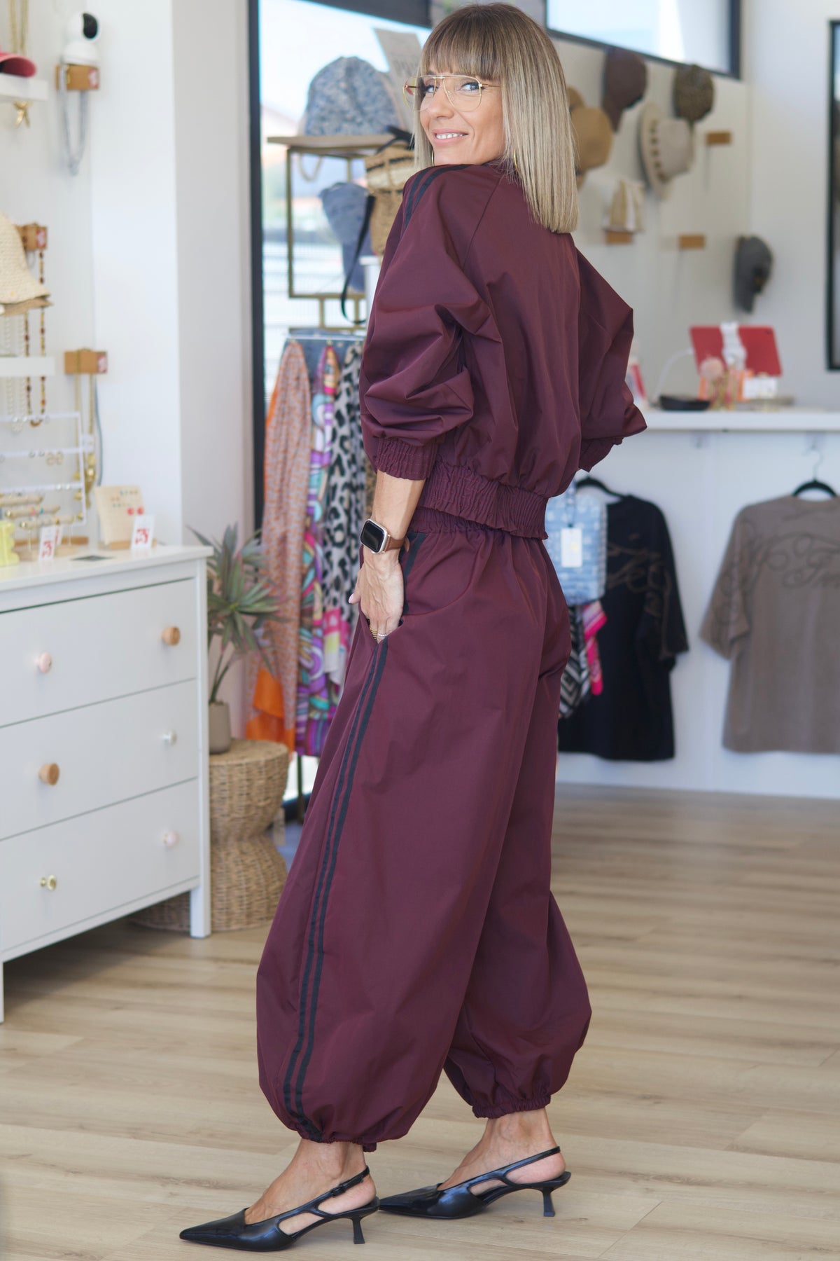 Pantalon MIA bordeaux