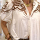 Blouse TOSCANA broderie chocolat