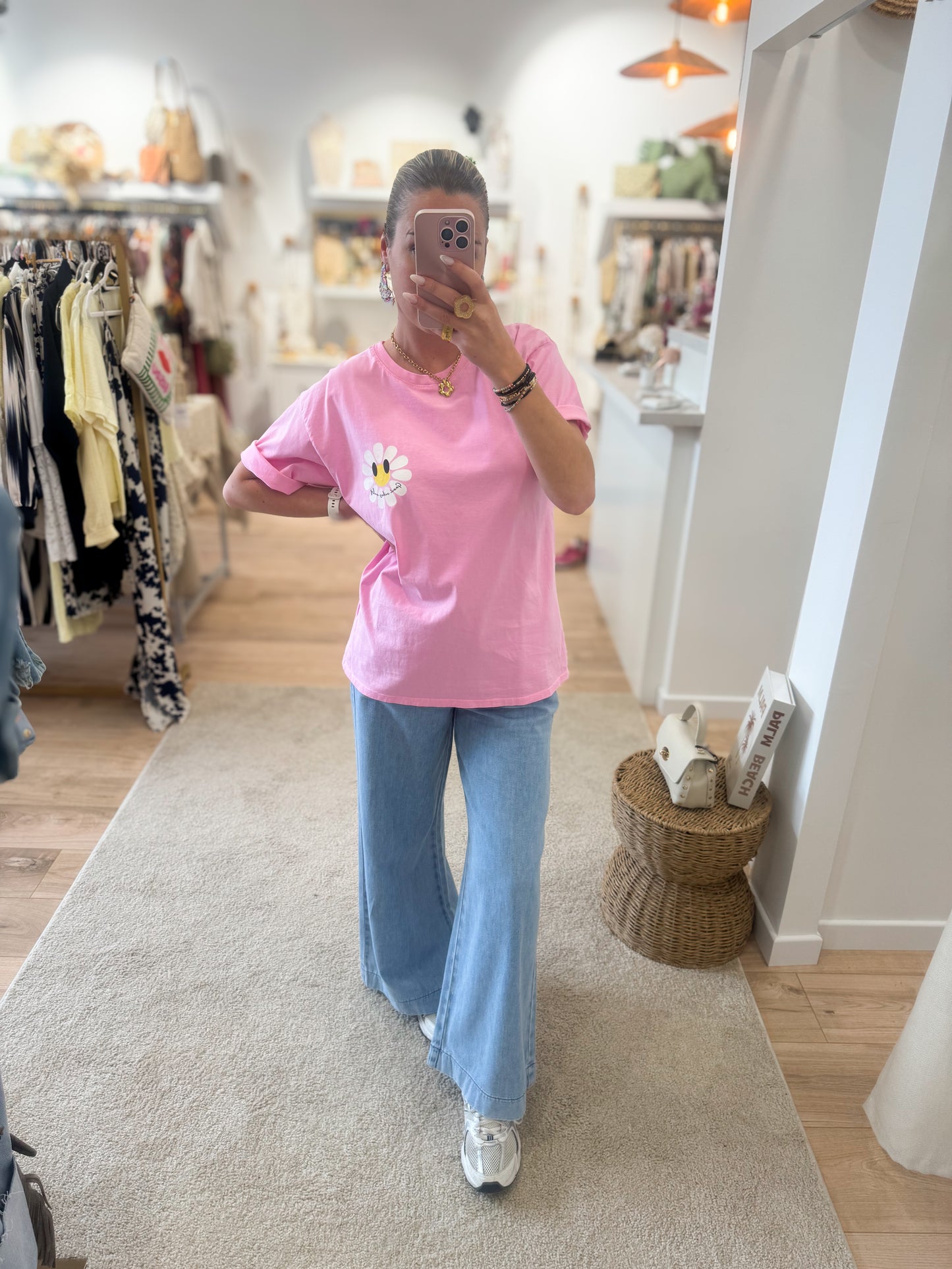 T-shirt Marguerite rose