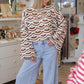 Top ALIXIA maille crochet chocolat