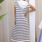 Robe Marinière à capuche fluide