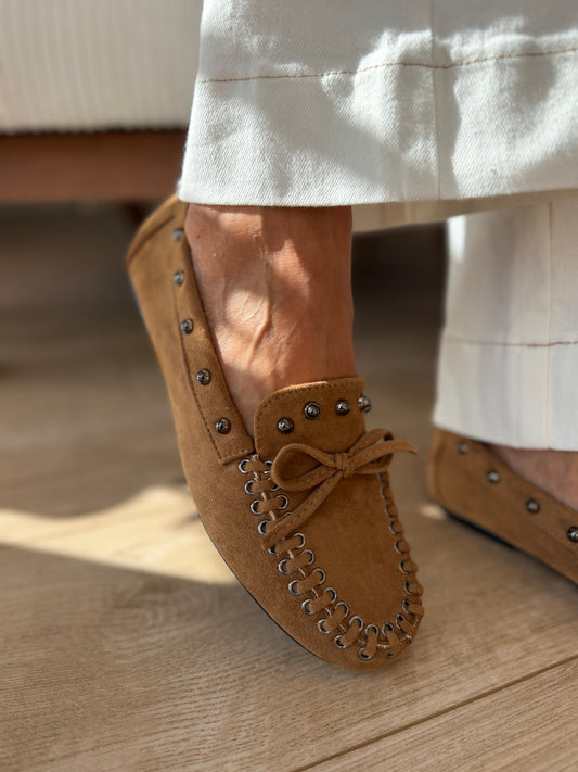 Mocassin camel Daim camel