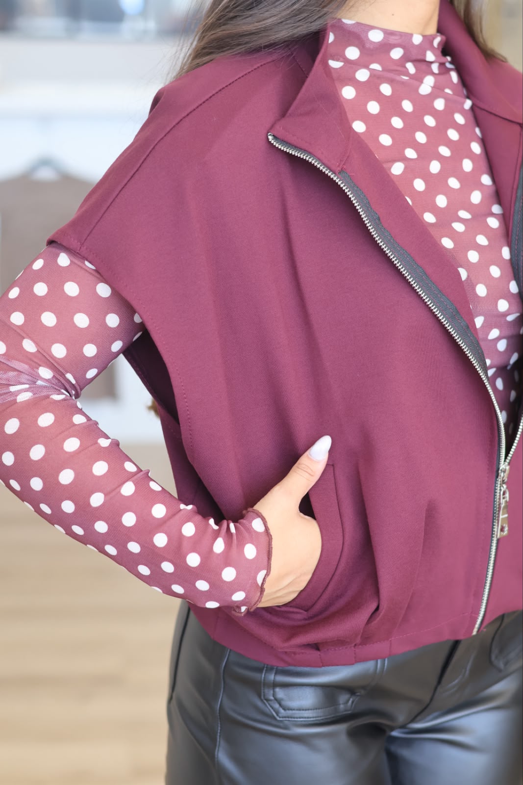 Veste sans manches MIKE bordeaux