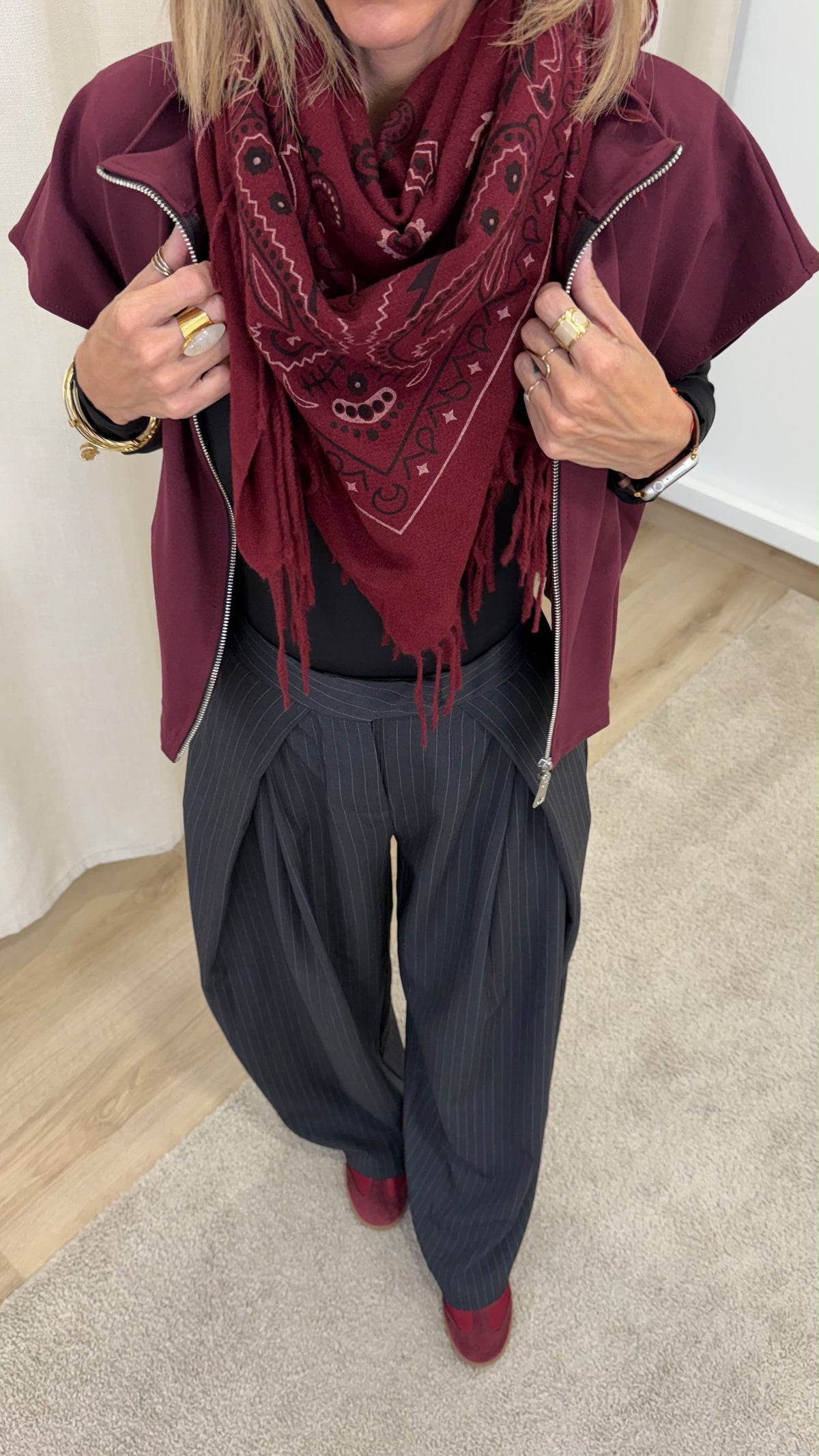 Écharpe BANDANA bordeaux