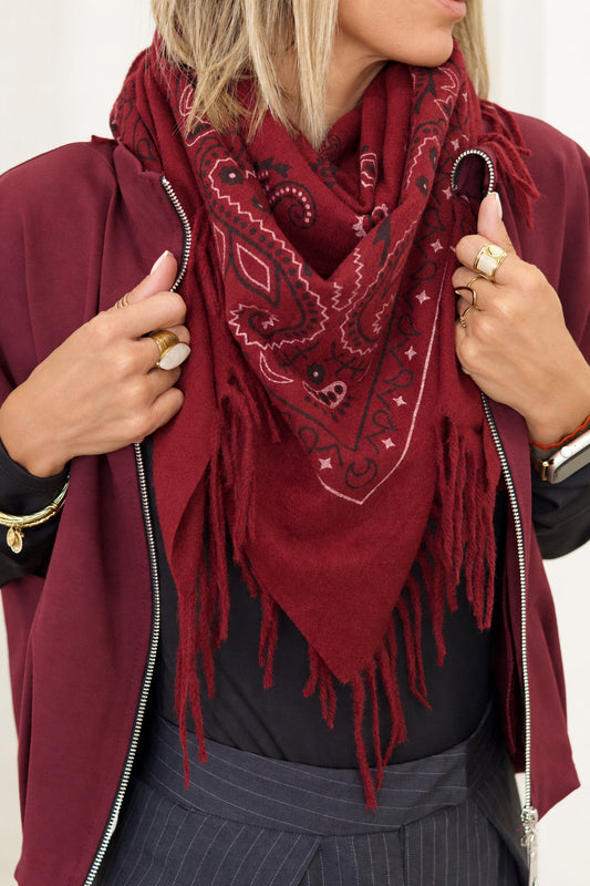 Écharpe BANDANA bordeaux