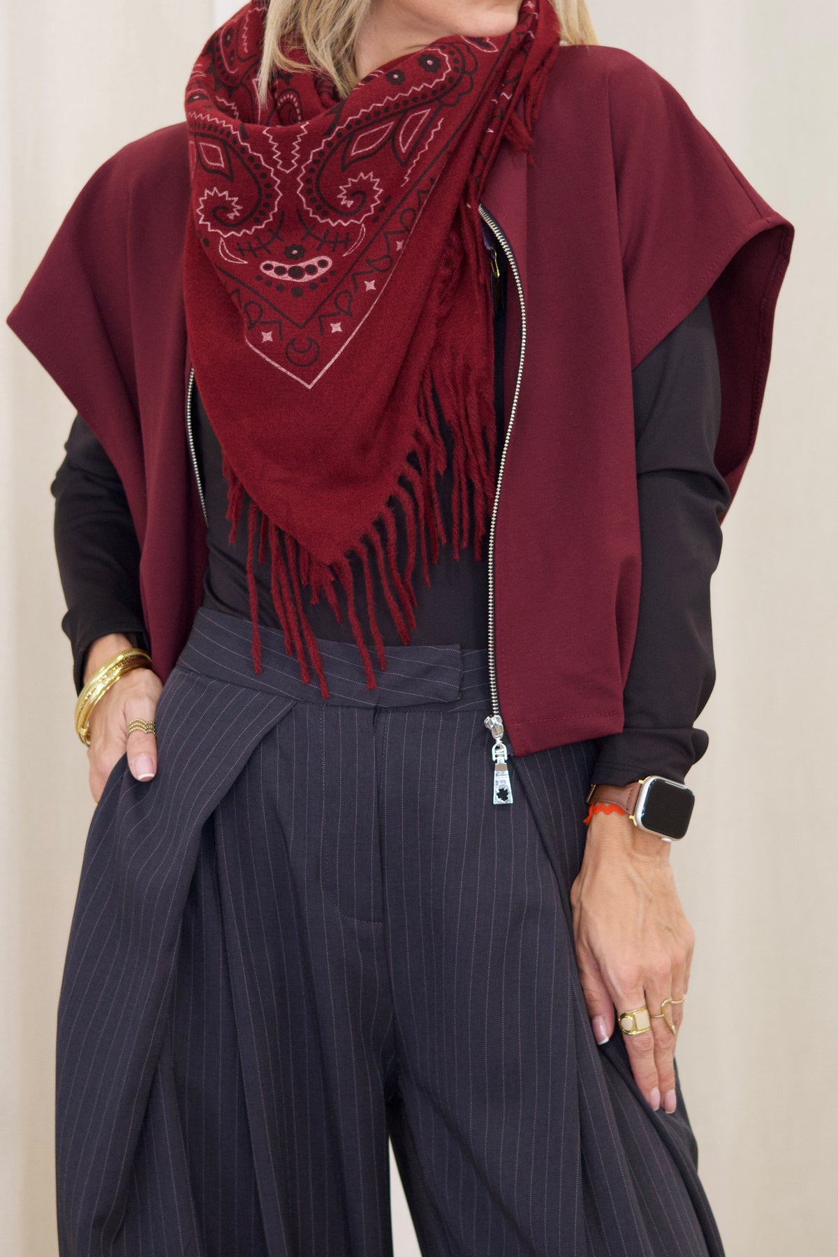 Écharpe BANDANA bordeaux